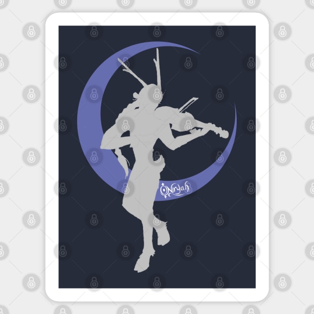 Bluefaun violist Sticker by Oniryah